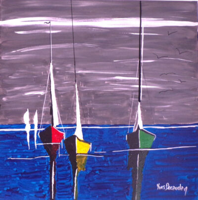 "Régate sous un ciel d'orage "