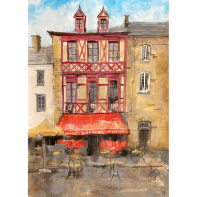 "Maisons à colombages rouges, Josselin"
