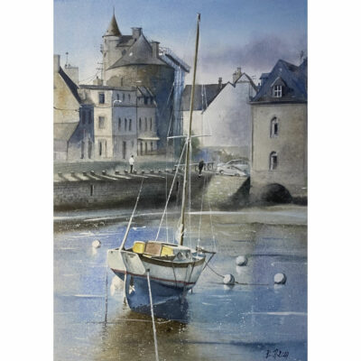 "Vue du château de Pont-L'Abbé"